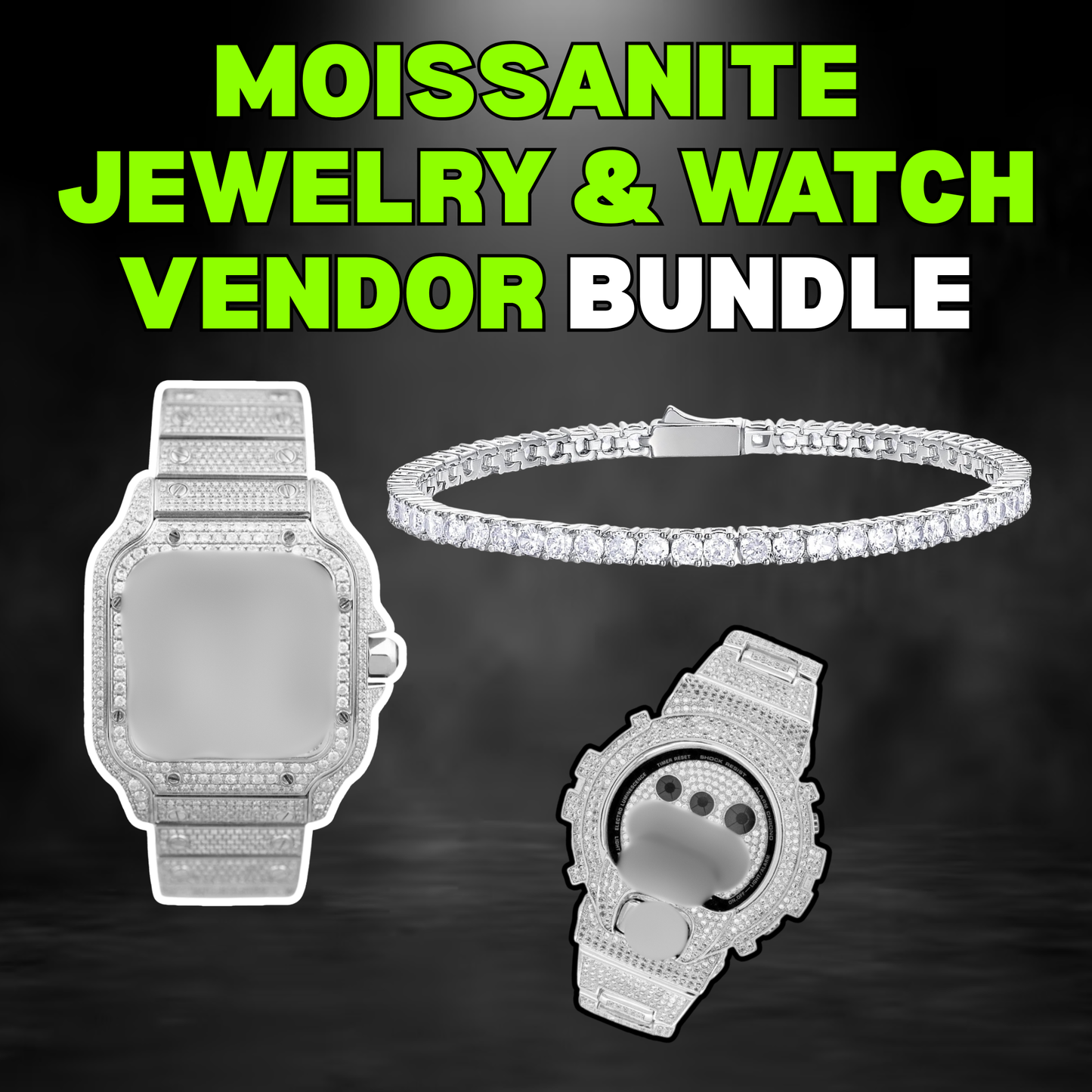 MOISSANITE & JEWELRY VENDOR BUNDLE (C4RTI3R, R0L3X, CHR0ME, VANCL3FF, GSCH0CK, ETC)